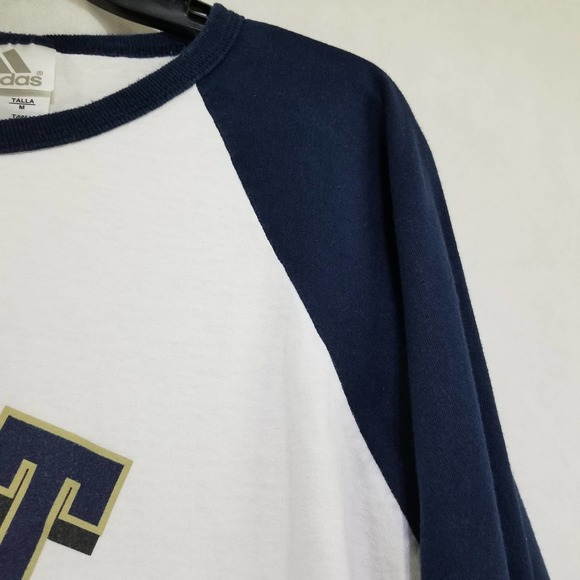 Vintage Adidas Shirt Pitt Baseball Raglan 1980s Medium USA Made - Picture 12 of 12